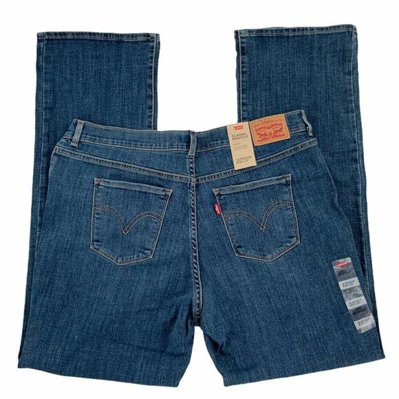 Levi's Sculpt Women's Classic Bootcut Jeans Blue Andromeda Plus Size 16 W33XL32 - Picture 6 of 10